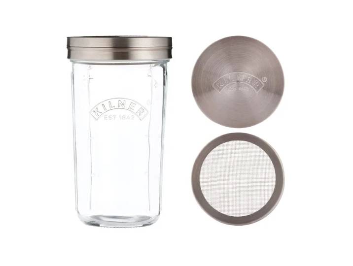 Kilner Kilner zeefpot set Helder-roestvrij staal, 0,5 L