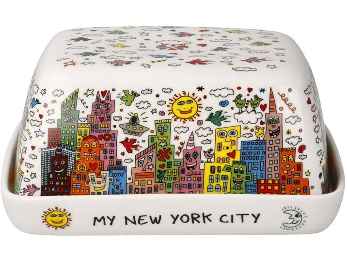 Dose GOEBEL Dose James Rizzi - My New York City , bunt, B:11,5cm H:6cm T:14cm, Porzellan, Aufbewahrungsboxen, Dose
