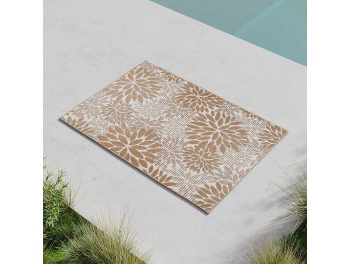 Outdoorteppich Noura Beige/Weiß ca. 160x230 cm