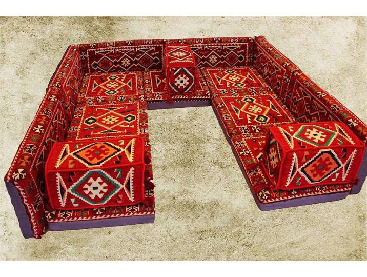 CaddeBuy Sofa Orientalische Sitzecke Anadolu Rot, 16 Teile
