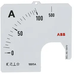 ABB SCL-A5-100/72 Amperemeter Skale Stromwandleranschluss 100/5A 2CSG122189R5011 SCLA510072