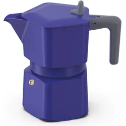 Pezzetti PENTAEXPRESS Emaille-Kaffeemaschine (6 Tassen) - Marineblau, Espressokocher, Blau