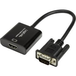 LogiLink CV0060 HDMI Adapter [1x VGA-Stecker - 1x HDMI-Buchse] Schwarz 45.00 cm