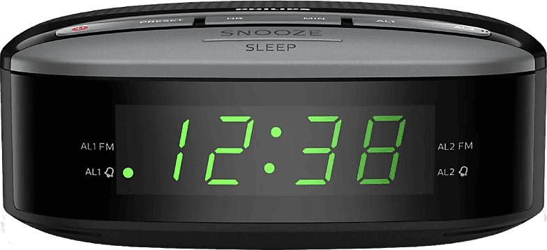 REACONDICIONADO Seminuevo Muy bueno Radio despertador - Philips TAR3305/12, 0.2 W, FM, Pilas, Temporizador, Reloj, Negro