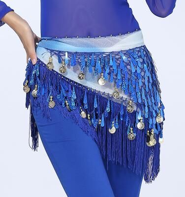 LightInthebox Belly Dance Dance Accessories Belt Glitter Cinch Cord Tassel Women's Training Performance High Sequined Polyester
