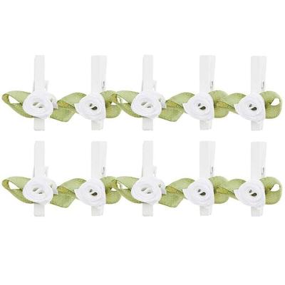 Clips Röschen, Weiß