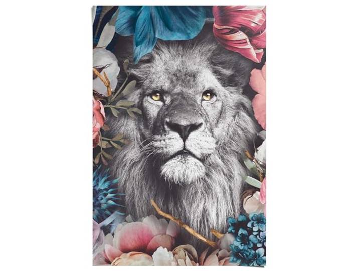 REINDERS Poster, Löwe II, Wohnzimmer, Poster, Wanddeko, Room Decor, Bilderdruckpapier, Mehrfarbig, 91,5 x 61