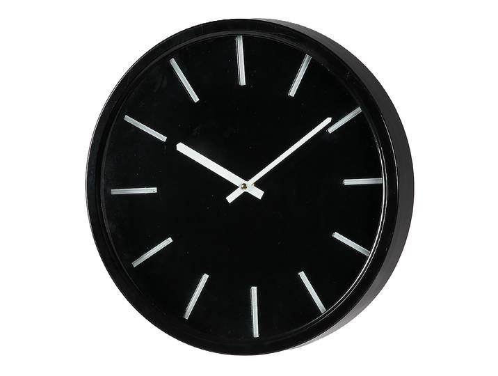 Horloge murale Khezo Tôle d’acier laquée 35 x 35 x 5cm Noir