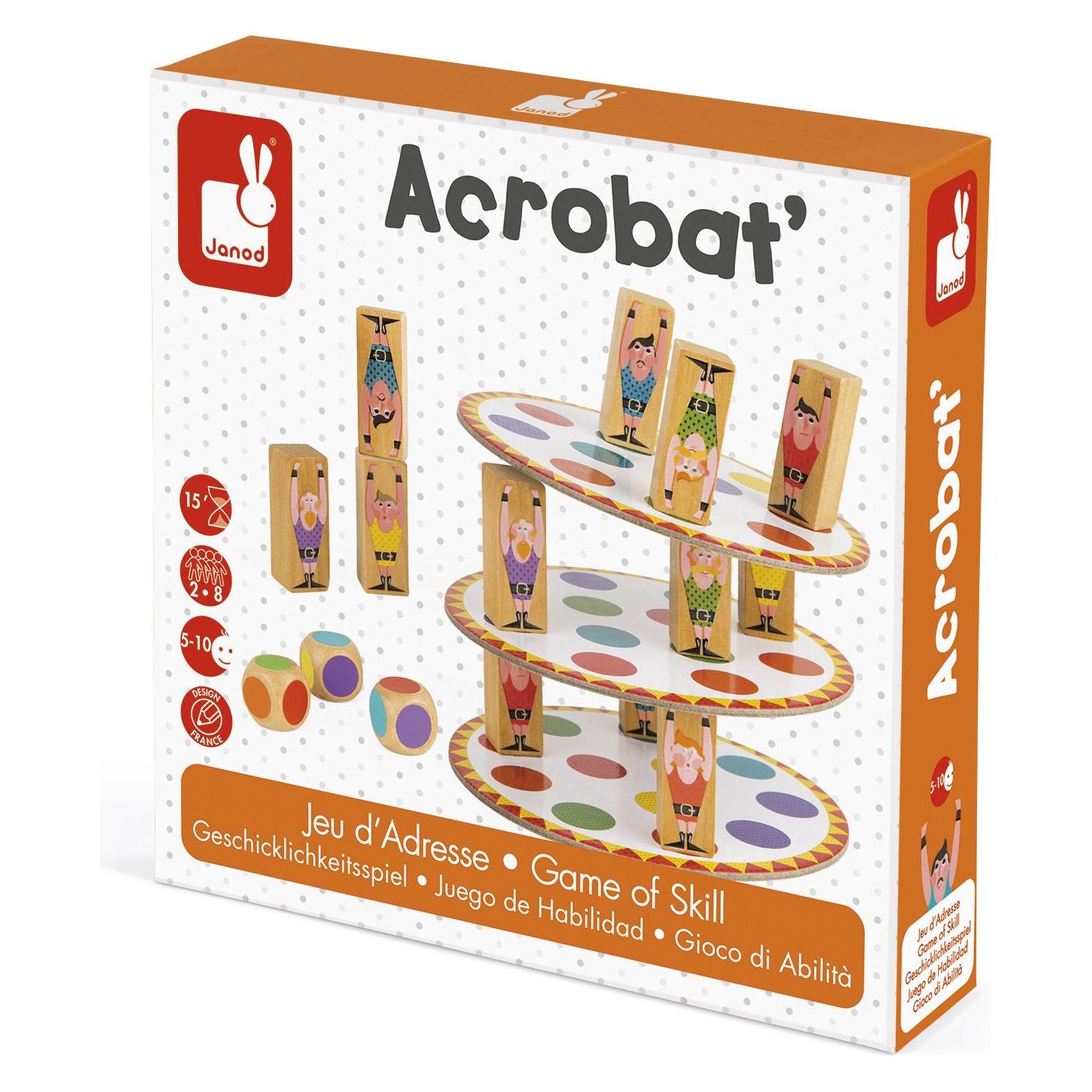 Janod Geschicklichkeitsspiel Acrobat (Deutsch, Französisch, 2 - 8 Spieler) (J02757)