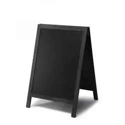 Holzaufsteller 55x85 cm schwarz oben geschl. Rahmen - Kreidetafel Holzrahmen