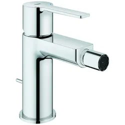 Grohe Lineare Einhand-Bidetbatterie, Zugstangen-Ablaufgarnitur, Ausladung 114mm, 33848001, Farbe: Chrom