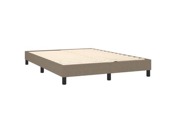 Lit Taupe - BMK - Cadre de lit à lattes taupe 140x190 cm tissu - Lit chambre&403461