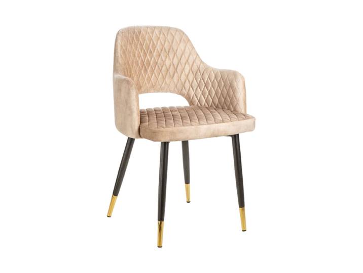 Design Armlehnstuhl „Paris“ Samt Greige Invicta Interiors