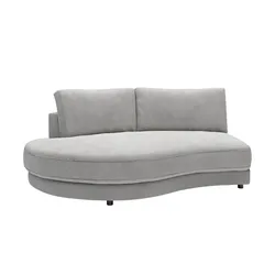 Jette Home Element Abschluss rund links in Cord Modulsofa Sila ¦ grau ¦ Maße (cm): B: 205 H: 85 T: 166.0