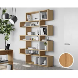 TemaHome »London« Regal III Eiche - Rückwand Weiß