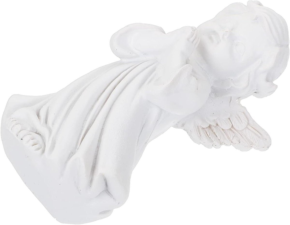 Biddende Engel Sculptuur Kerst Hangdecoratie Wit