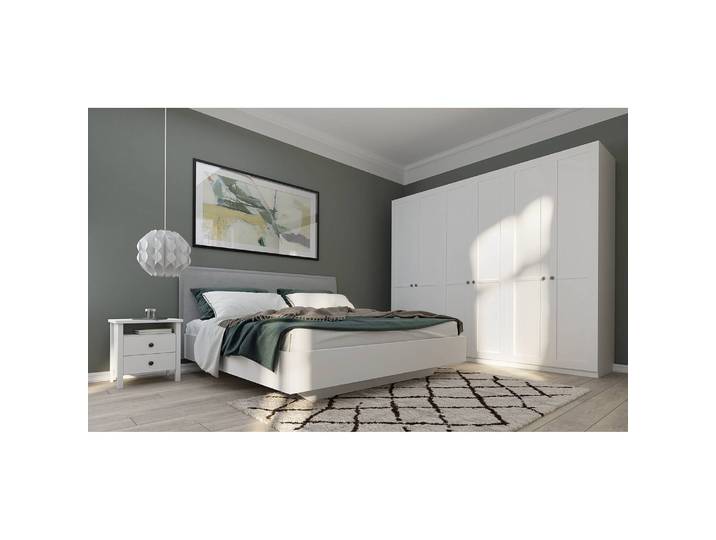 Drehtürenschrank country 270 x 222cm Weiß/Alpinweiß Basic