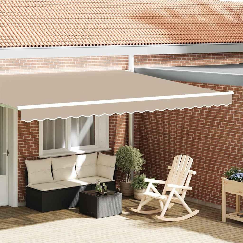 vidaXL Markiezenvoeringen beige polyester, 430 x 20 cm