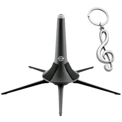 K&M 15213 Trompetenständer mit Anhänger (Trompete), Instrumentenständer + Halter, Schwarz