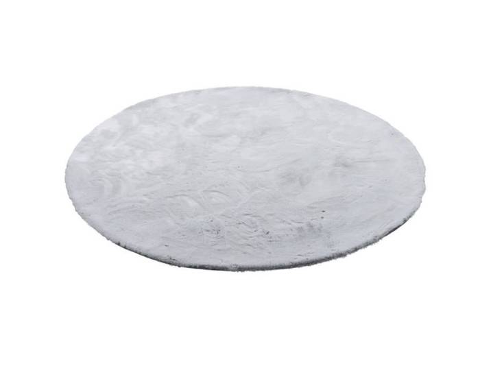 Tapis - PERGAMON - Plush - Cuir synthétique doux - Rond - 120x120 cm - Gris clair