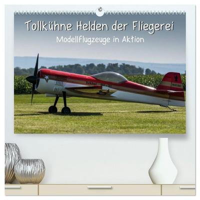 Tollkühne Helden der Fliegerei - Modellflugzeuge in Aktion (hochwertiger Premium Wandkalender 2027 DIN A2 quer), Kunstdruck in Hochglanz