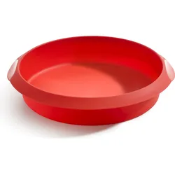 Lekue Backform 24 cm rund rot Silikon