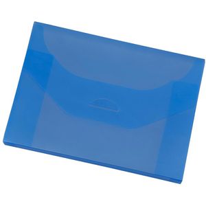 Eichner Heftbox 9218-00877, aus Kunststoff, A4, 2 cm Füllhöhe, blau, Verschluss seitlich mit Gummizug