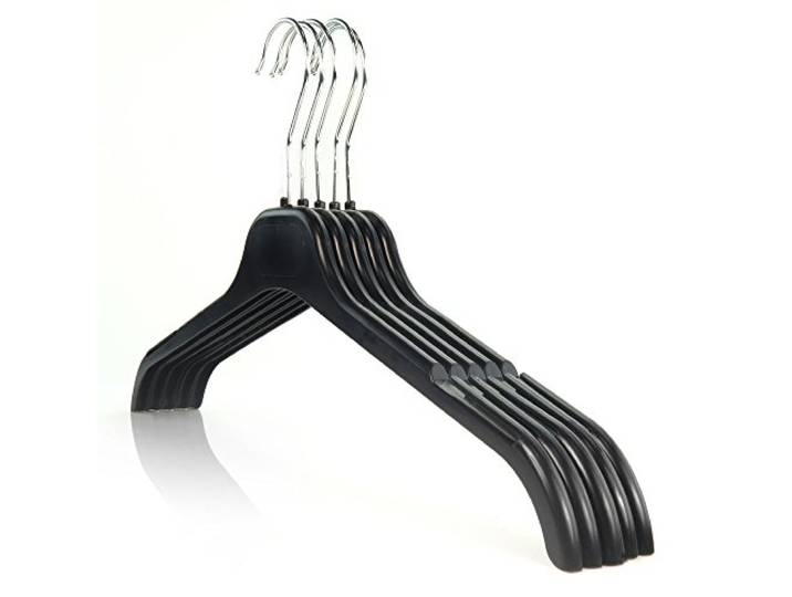 Hangerworld Kleiderbügel aus Kunststoff, mit Kerben, für Hemden/Kleider, 43 cm, Schwarz, 120 Stück
