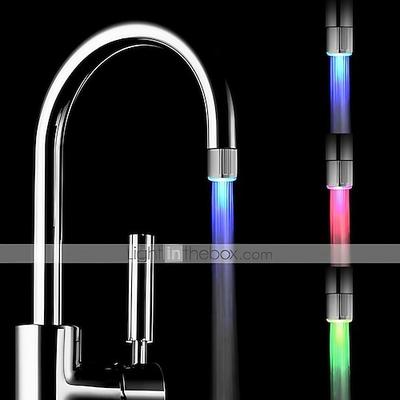 leuchtende bunte LED Wasserhahn Farbwechsel Glühen LED Wasserhahn Licht Wasserstrahl Wasserhahn Badezimmer Küche Lampe keine Batterie erforderlich