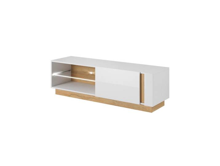 Furnlux Tv-Lowboard Arcade Weiß 139x40x46 cm, 139x46x40 cm, Wohnzimmer, TV Möbel, Lowboards, Lowboards stehend