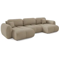 PANORAMASOFA Livio 4 Sitzplätze Beige