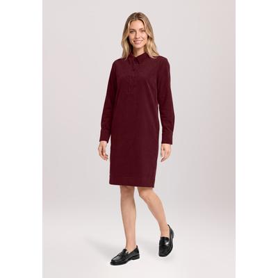 Druckkleid BETTY & CO "Damen mit Kragen", Damen, Gr. 42, Normalgrößen, fall burgundy, Obermaterial: 89% Polyester, 10% Polyamid, 1% Elasthan, lässig geschnitten kurz, Kleider Druckkleid
