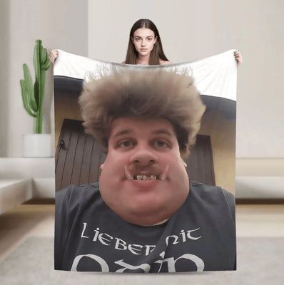 Uplift Picks Drachenlord Rainer Winkler Flannel Throw Blanket Meme Bed And Sofa Cover 2 127x153 Cm
