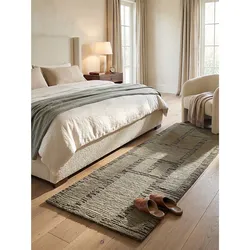 Läufer Hoch-Tief Salbeigrün 80 x 230 cm - GANNEL   Kadima Design