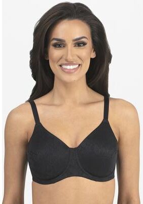Plus Size Women's Jacqueline Jacquard Minimizer Bra Intimate Apparel by Dominique in Black (Size 40 G)
