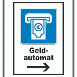 HB-Druck Geldautomat Pfeil rechts A3 (297x420mm)