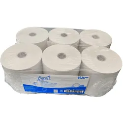 6x Kimberly-Clark Scott Control Rollenhandtücher – 300m AirflexTM, 1-lagig, hochw...
