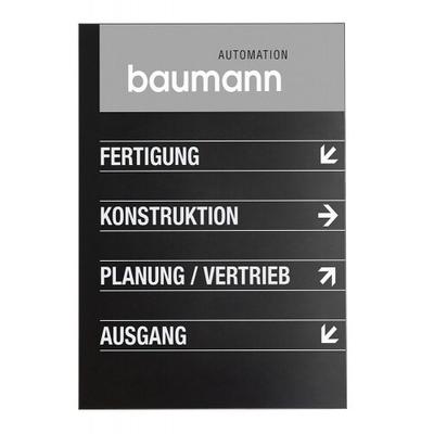 MADRID Black Line Wegweiser zur Direktbeschriftung 125 x 85 cm