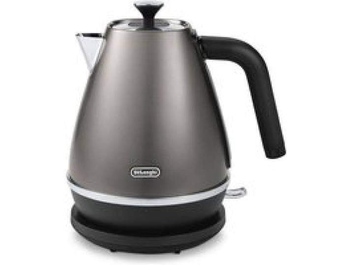 Bouilloire - DeLonghi Distinta Titanium - 1 7 L - 2000 W - Acier inoxydable - Noir et gris