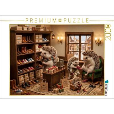 CALVENDO Puzzle Die kleine Igelschuhstube | 2000 Teile Lege-Größe 90x67cm Foto-Puzzle für glückliche Stunden