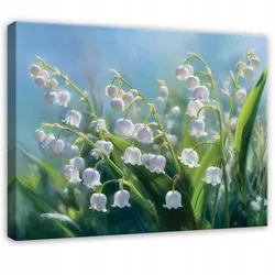 LEINWANDBILD Blumen Natur Grün 100x70 cm
