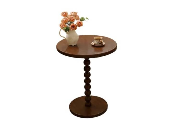 Nachttische Massivholz-Nachttisch for Familienschlafzimmer und Wohnzimmer Sofa Vintage kleiner runder Tisch