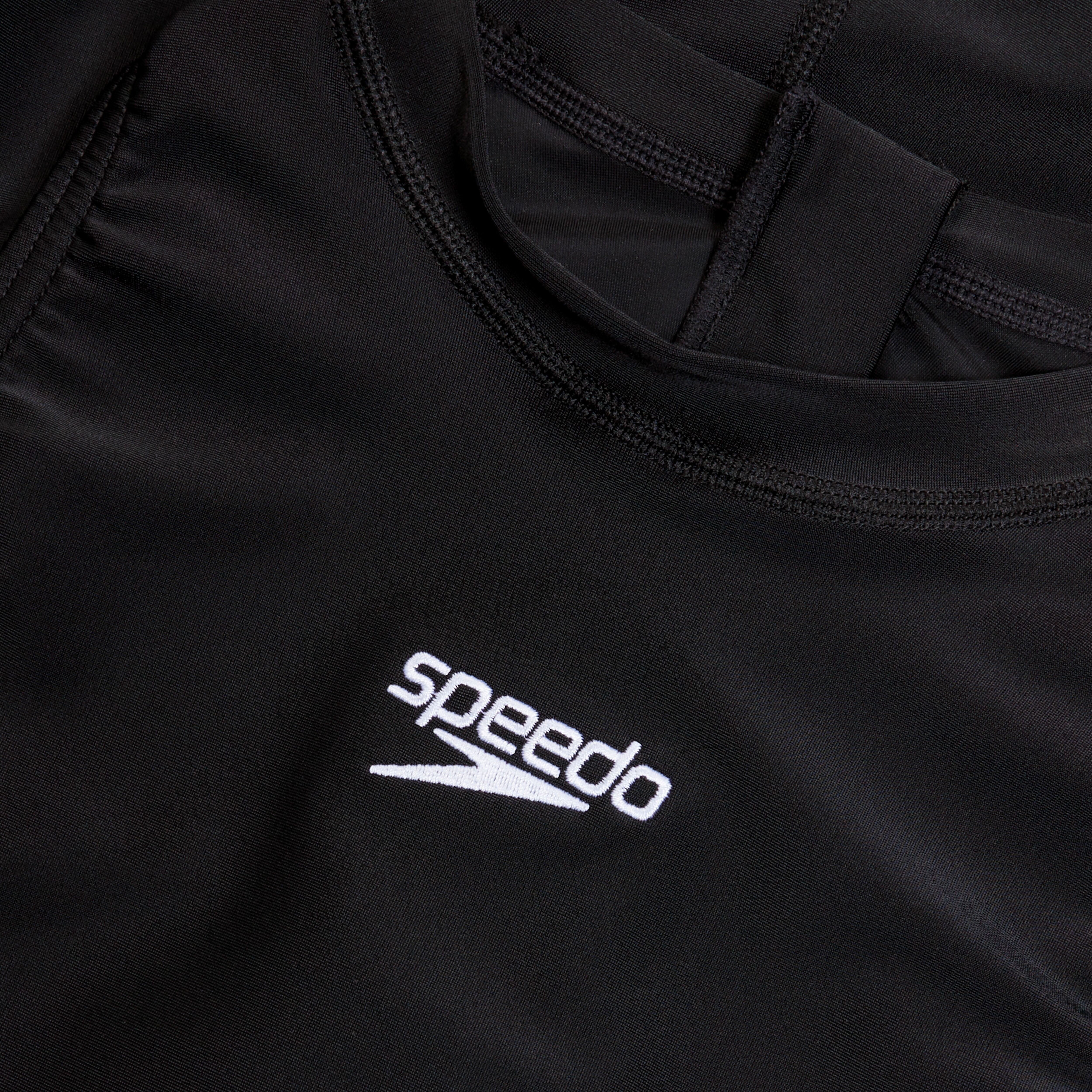 Badeanzug SPEEDO "HYST FLEX AF", Damen, Gr. 44, N-Gr, schwarz-weiss (schwarz, whit), Obermaterial: 80% Polyamid, 20% Elasthan, Badeanzüge Badeanzug, mit Rücken-Reissverschluss für volle Bedeckung des Rückens schwarz, whit 44, N-Gr