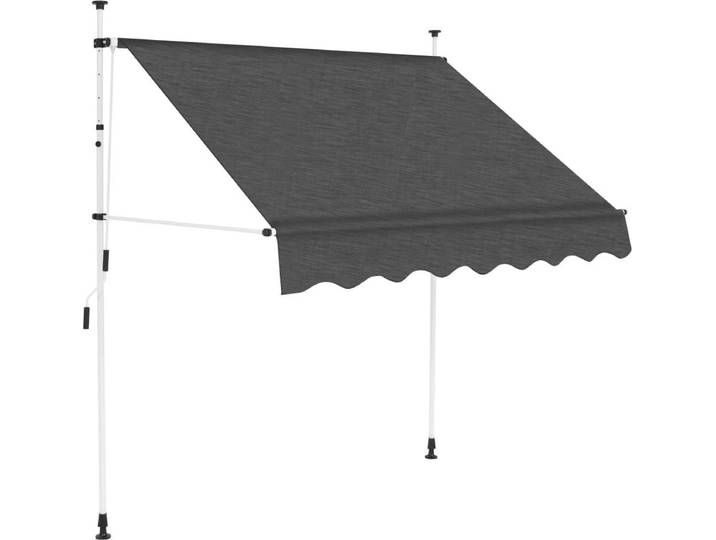 vidaXL - Luifel - handmatig - uittrekbaar - 200 - cm - antraciet