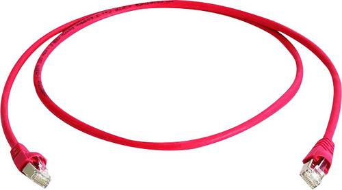 Telegärtner RJ45 (gekreuzt) Netzwerk Anschlusskabel CAT 6a S/FTP 3.00m Rot Flammwidrig, Halogenfrei