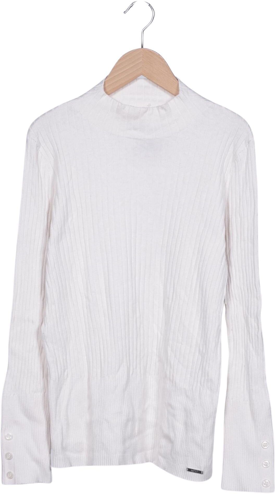 Esprit Damen Pullover, Cremeweiß, Gr. XL, Seide / Baumwolle - Second Hand