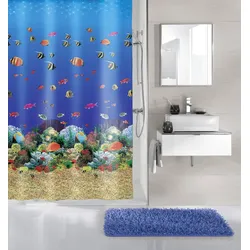 Kleine Wolke Duschvorhang Malediven Multicolor 180 x 200 cm (Breite x Höhe)