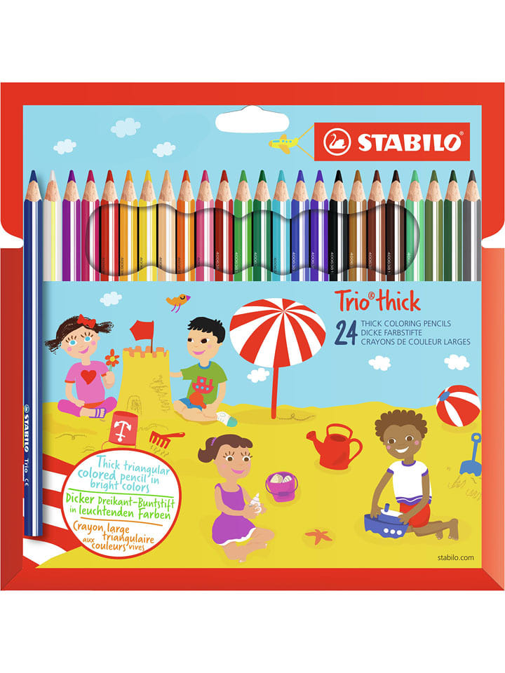 Dreikant-Buntstifte "STABILO Trio dick" - 24 Stück - onesize