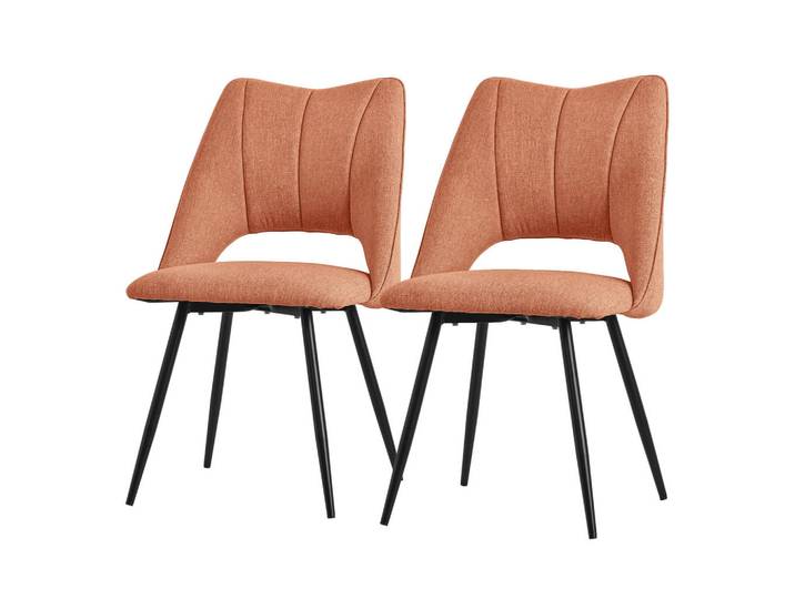 Ml-Design Esszimmerstuhl Orange 2er Set, 57x89x53 cm, Esszimmer, Stühle