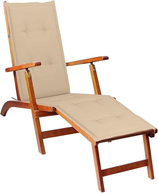 Famanu Liegestuhl - Ergonomisch und verstellbar - Beige